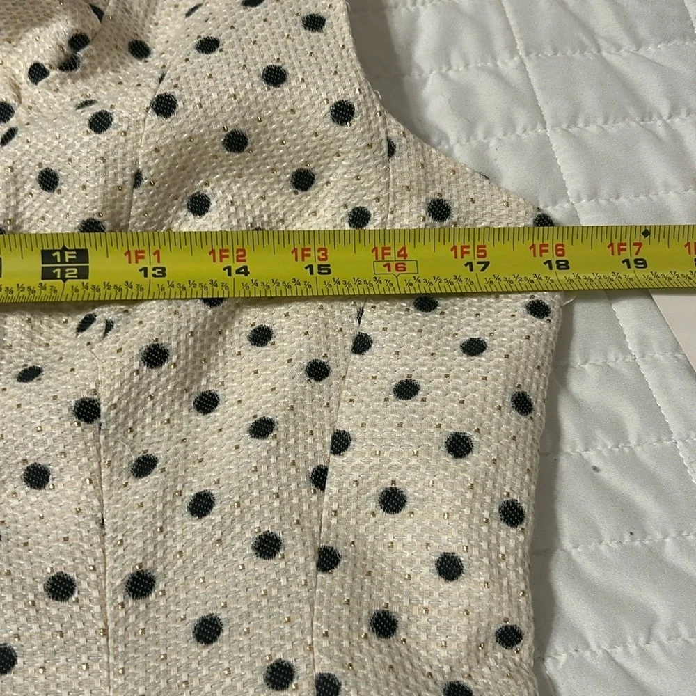 NWT Harper Rose Fit & Flare Dress | Metallic Gold & Black Polka Dot | Size 8 - Picture 10 of 12